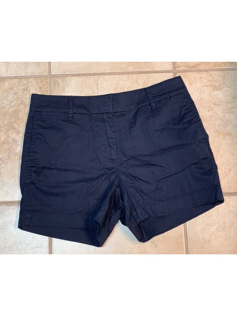 J. Crew Womens Cotton Chino Shorts Navy J. Crew Shorts Sz 2 Navy Shorts U9-38